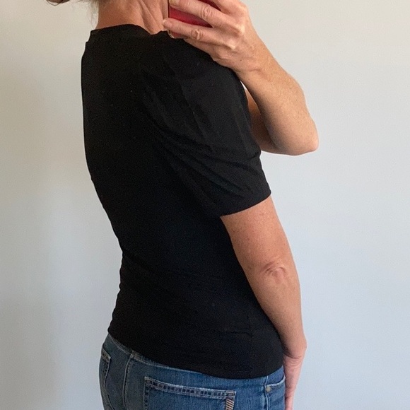 Basic Black Short Sleeve Top - Picture 3 of 6